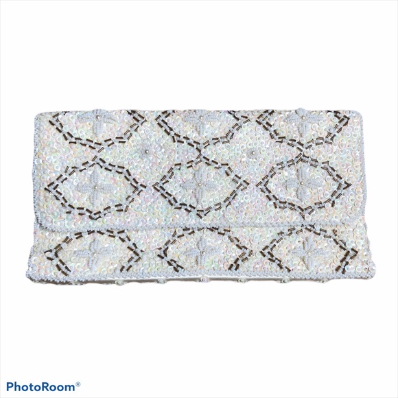 Vintage Handbags - Vintage Fully Beaded Cocktail Bag